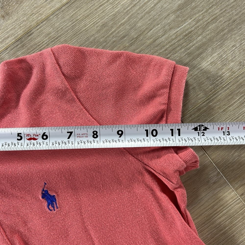 VTG Ralph Lauren Small The Skinny Polo Pink Shirt Pony Preppy Classic - Picture 7 of 8